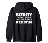 Mi Dispiace stavo pensando di Leggere Gli Amanti dei Libri Felpa con Cappuccio
