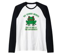 Mi Fa Male la Pancia e Sono Arrabbiato con Il Governo Maglia con Maniche Raglan