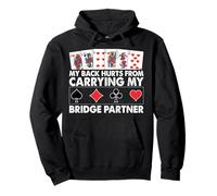 Mi Fa Male la Schiena per Il Trasporto del Mio Partner Bridge Felpa con Cappuccio