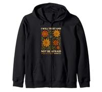 Mi fiderò e non avrò paura Boho Floral Wildflower Felpa con Cappuccio