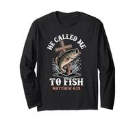Mi ha Chiamato a Pescare Matteo 4:19 Gesù Pescatore Maglia a Manica