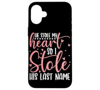 Mi ha rubato il cuore così ho rubato il suo cognome moglie sposata Custodia per iPhone 16 Plus