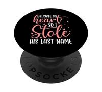 Mi ha rubato il cuore così ho rubato il suo cognome moglie sposata PopSockets PopGrip Adesivo