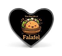 Mi hai conquistato con il Falafel, spilla in metallo divertente da 1 pollice a forma di cuore, spilla per vestiti, cappelli, borse, accessori, cravatte, decorazioni