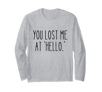 Mi Hai Perso a Hello Divertente Umorismo Sarcastico Maglia a Manica