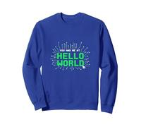 Mi Hai portato a Hello World - Retro Coder Tech Felpa, Unisex per Adulti, Blu Reale, S