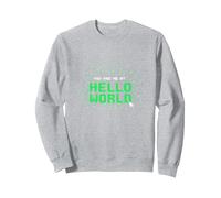 Mi Hai portato a Hello World - Retro Coder Tech Felpa, Unisex per Adulti, Grigio Melange, L