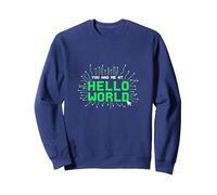 Mi Hai portato a Hello World - Retro Coder Tech Felpa, Unisex per Adulti, Navy, XL