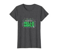 Mi Hai portato a Hello World - Retro Coder Tech Maglietta, Donna, Grigio Scuro, 3XL