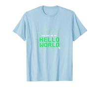 Mi Hai portato a Hello World - Retro Coder Tech Maglietta, Uomo, Celeste, M