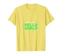 Mi Hai portato a Hello World - Retro Coder Tech Maglietta, Uomo, Limone, M