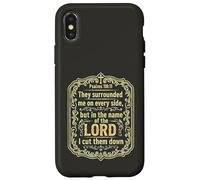Mi hanno circondato da ogni lato Salmi 118:11 Versetto della Bibbia Custodia per iPhone X/XS