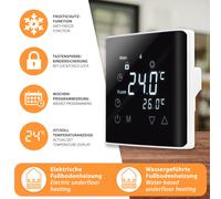 Mi-Heat C17 Termostato Digitale Touch Per Riscaldamento A Pavimento Bianco 230V
