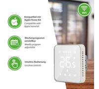 Mi-Heat MTS200 Termostato Smart WiFi Per Apple HomeKit, Alexa, Google