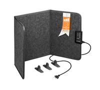 Mi-Heat Pannello Infrarossi Riscaldamento Pieghevole (260W) - Stufa Infrarossi per Home Office e Smart Working - Scaldagambe Elettrico Sotto Scrivania con Timer e 3 Livelli, Grigio