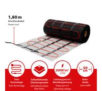 Mi-Heat Riscaldamento a Pavimento Elettrico 200W Tappetino, Set Bagno Piastrelle