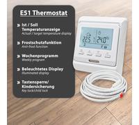 Mi-Heat Set Riscaldamento Infrarot a Pavimento Film 80W/m² 230V 80cm Nero