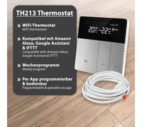 Mi-Heat Set Riscaldamento Infrarot a Pavimento Film 80W/m² 230V 80cm Nero