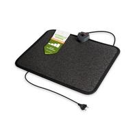 Mi-Heat Tappetino riscaldante a infrarossi in PVC 40 x 50 cm, fino a 45 °C | Tappeto elettrico con termostato, 4 livelli, comando a pedale, spegnimento dopo 3 ore, fondo antiscivolo e facile da pulire