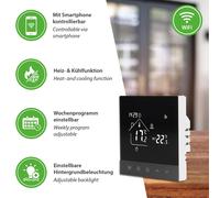 Mi-Heat TH215WiFi Termostato WiFi Tuya Smart App Nera 230V