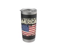 Mi identifico come americano Bicchiere termico in acciaio inox doppia parete