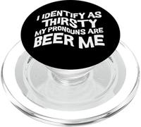 Mi identifico come assetato I miei pronomi sono Beer Me - Barista PopSockets PopGrip per MagSafe