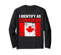 Mi identifico Come Canadese Maple Leaf Funny Canada Lovers Maglia a Manica
