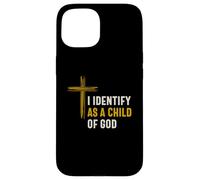 Mi identifico come figlio di Dio identità spirituale cristiana Custodia per iPhone 15