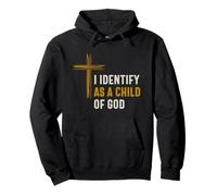 Mi identifico Come Figlio di Dio identità Spirituale Cristiana Felpa con Cappuccio