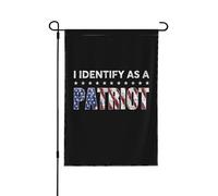 Mi identifico come un patriota. Bandiere da giardino con stampa fronte-retro, decorazione per la casa, 28"x40"