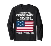 Mi identifico Come Un teorico della cospirazione I pronomi Ti vengono detti così Maglia a Manica