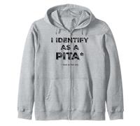 Mi identifico come una pita (dolore nel culo) Divertente Felpa con Cappuccio