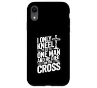 Mi inginocchio solo a un uomo morto sulla croce Custodia per iPhone XR