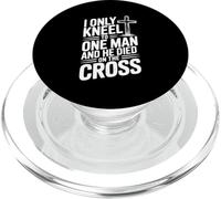 Mi inginocchio solo a un uomo morto sulla croce PopSockets PopGrip per MagSafe