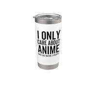 Mi interessa solo anime e mi piace forse 3 Persone Divertente Giappone Bicchiere termico in acciaio inox doppia parete