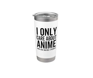 Mi interessa solo anime e mi piace forse 3 Persone Divertente Giappone Bicchiere termico in acciaio inox doppia parete