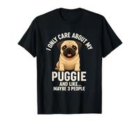 Mi Interessa Solo Il Mio puggie Funny Pug Mom Dad Maglietta