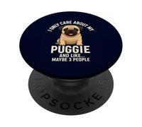 Mi interessa solo il mio puggie Funny Pug Mom Dad PopSockets PopGrip Adesivo