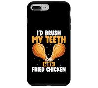 Mi lavo i denti con pollo fritto divertente pollo fritto Custodia per iPhone 7 Plus/8 Plus