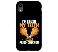 Mi lavo i denti con pollo fritto divertente pollo fritto Custodia per iPhone XR