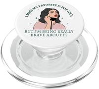 Mi manca il mio idolo KPop preferito ma ne sono coraggioso divertente PopSockets PopGrip per MagSafe
