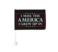 Mi manca l'America in cui sono cresciuto Bandiera per auto 12x18 Bandiere per auto Bandiere per finestrini auto, Decorazione impermeabile per finestrini auto Clip per finestrini bifacciale Clip per fi