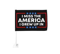 Mi manca l'America in cui sono cresciuto Bandiera per auto 12x18 Bandiere per auto Decorazione per finestrini auto, Bandiere per finestrini auto impermeabili Bandiera per finestrini auto a doppia facc