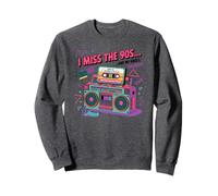 Mi mancano le cassette Boombox degli anni '90 Funny Nostalgia Felpa