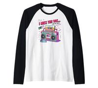 Mi mancano le cassette Boombox degli anni '90 Funny Nostalgia Maglia con Maniche Raglan
