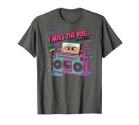 Mi mancano le cassette Boombox degli anni '90 Funny Nostalgia Maglietta