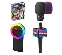 Mi-Mic Live Media Maker Kit con microfono wireless da 25 m e luce ad anello LED, set di creatori di contenuti per podcast, vlogging e reporting, personalizzabile, per bambini dai 5 anni in su