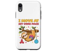 Mi muovo al mio ritmo Sloth Boy Girl Fidget Sensory Play Custodia per iPhone XR