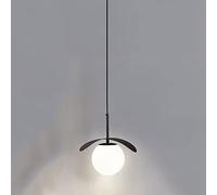 MI-NI - Lampada a sospensione in ottone di lusso con LED in vetro a tre toni, semplice e moderna, per camera da letto, comodino, corridoio, ingresso, decorazione, lampada a sospensione a soffitto,
