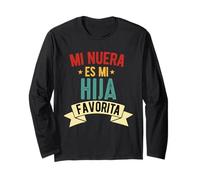Mi nuera es mi hija favorita dia del padre maglietta in spagnolo Maglia a Manica